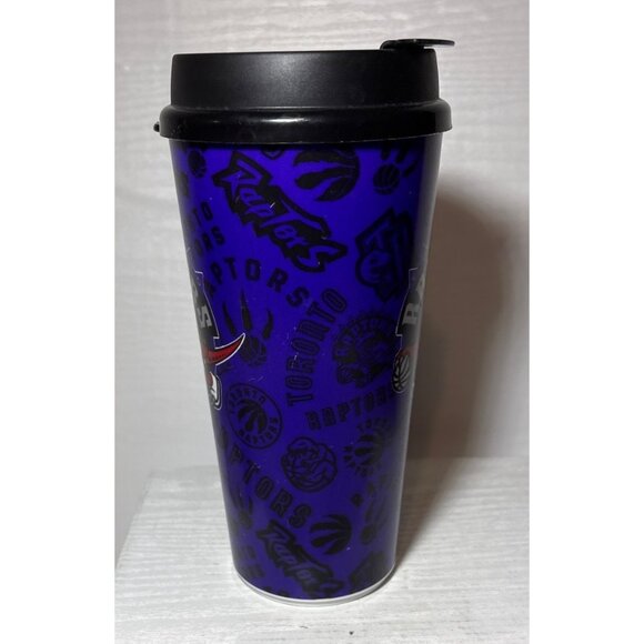 Toronto Raptors Vintage Travel Mug With Lid By Whirley DrinkWorks! Purple Black - Picture 3 of 8